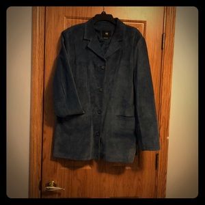 Blue suede jacket bu ISZ leathers, Size L